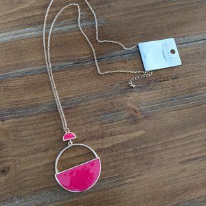 Influence Pink and Gold Circle Necklace